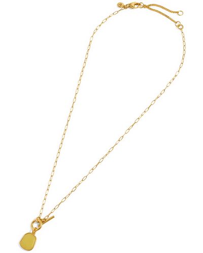 Madewell Stone Collection Paperclip Pendant Necklace - White