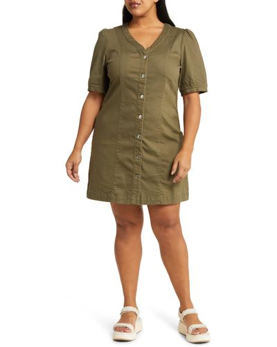 Vero Moda Wild Gena Denim Shirtdress - Green