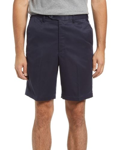 Berle Flat Front Shorts - Blue