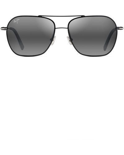 Maui Jim Mano 57mm Polarized Aviator Sunglasses - Gray