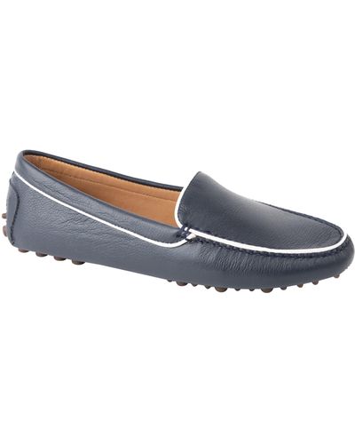 Patricia Green Jill Piped Driving Shoe - Blue