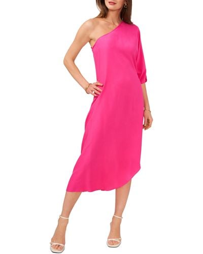 Vince Camuto One-shoulder Asymmetric Caftan Dress - Pink