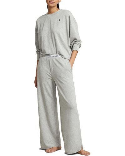 Polo Ralph Lauren Sweatshirt & Wide Leg Pajamas - Multicolor
