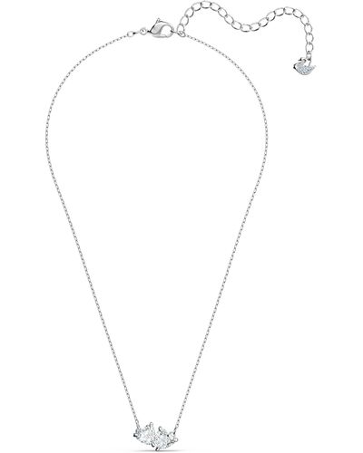 Swarovski Attract Soul Crystal Hearts Pendant Necklace - White