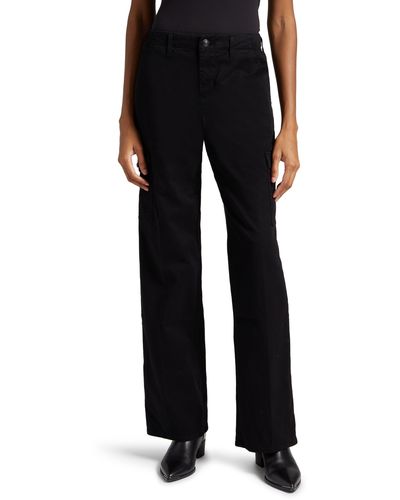 L'Agence Channing Stretch Cotton Cargo Pants - Black