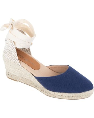 Patricia Green Leon Espadrille Lace-up Wedge - Blue