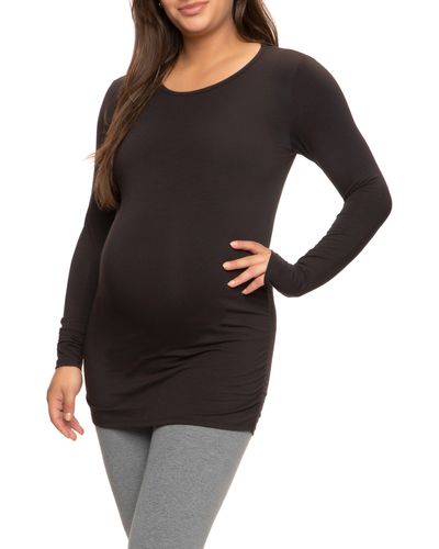 Felina Stretch Cotton & Modal Maternity T-shirt - Black