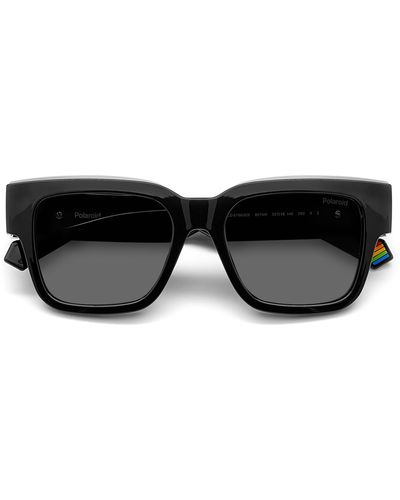 Polaroid 52mm Polarized Square Sunglasses - Black