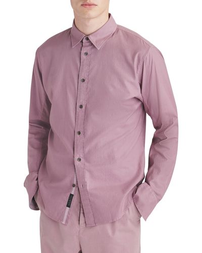 Rag & Bone Fit 2 Engineered Button-up Oxford Shirt - Purple