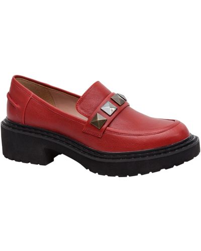 Linea Paolo Essex Platform Loafer - Red