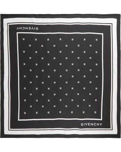 Givenchy 4g Silk Square Scarf - Black