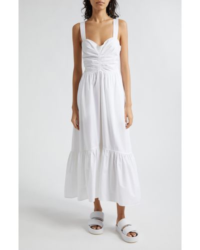 A.L.C. A. L.c. Lilah Ruched Ruffle Hem Maxi Dress - White