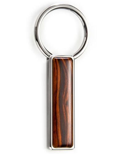 M-clip Cocoblo Wood Key Chain - White