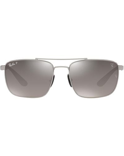 Ray-Ban 58mm Gradient Polarized Square Sunglasses - Gray