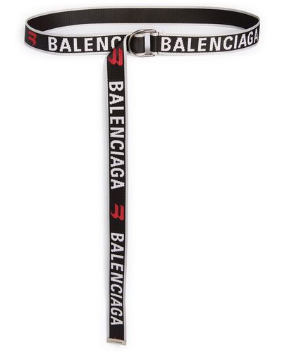 Balenciaga Logo D-ring Belt - Black