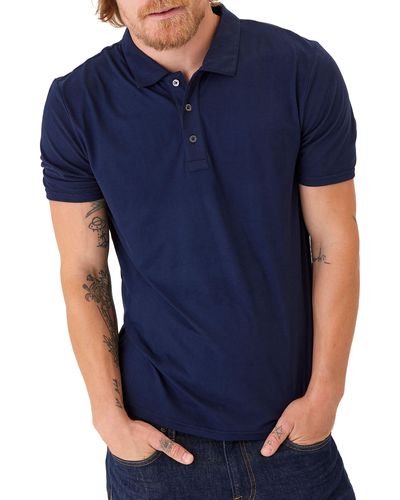 Threads For Thought Henrique Luxe Jersey Polo - Blue