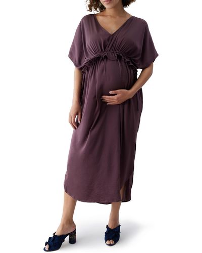 Ingrid & Isabel Easy Maternity Dress - Purple