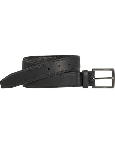 Johnston & Murphy Xc4 Perforated Leather Belt - Black