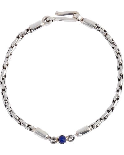 Caputo & Co. Lapis Lazuli Anyaman Chain Bracelet - Multicolor