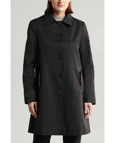 Lauren by Ralph Lauren Cotton Blend Coat With Removable Hood - Black