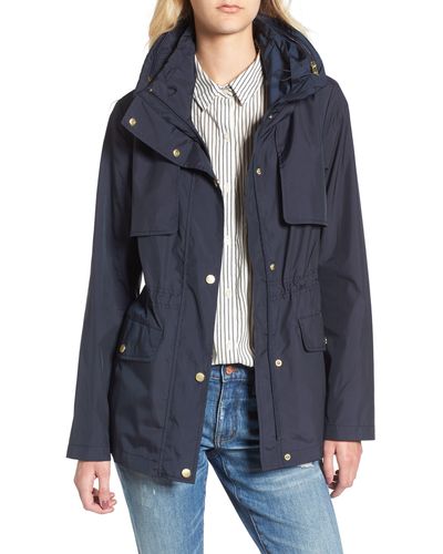 Cole Haan Water Repellent Hooded Parka - Blue