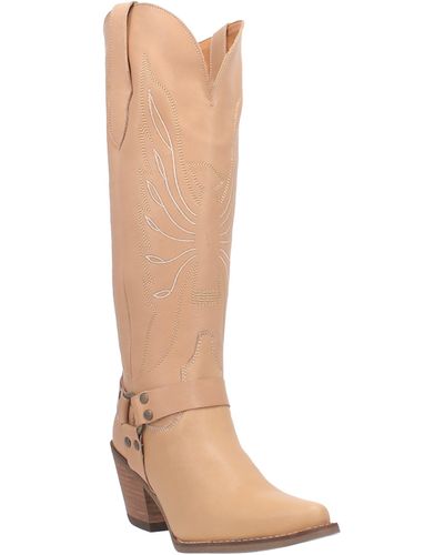 Dingo Heavens To Betsy Knee High Western Boot - Natural