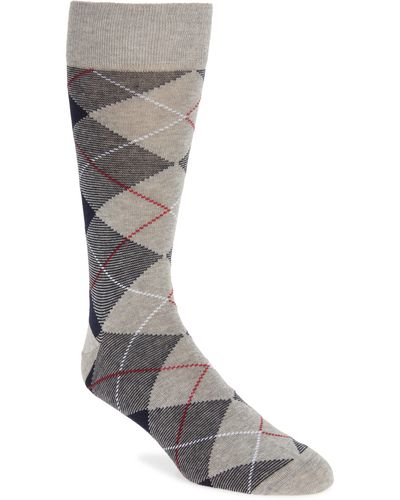 Nordstrom Argyle Dress Socks - Gray