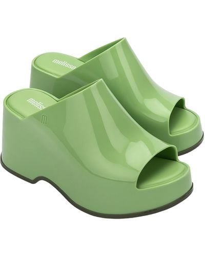 Melissa Patty Platform Slide Sandal - Green