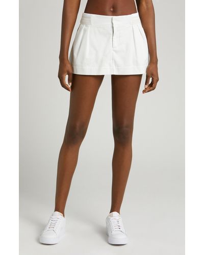 Nike Sportswear Low Rise Canvas Miniskirt - White