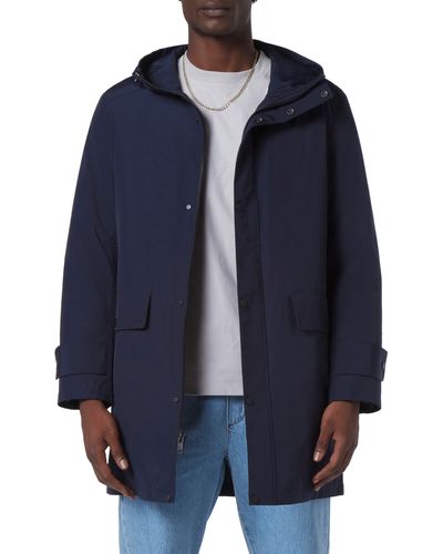 Andrew Marc Tucker Water Resistant Hooded Parka - Blue