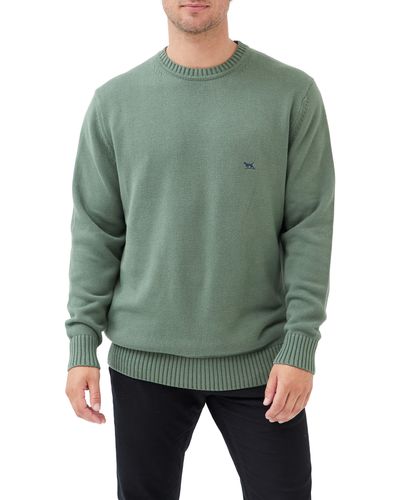 Rodd & Gunn Crewneck Cotton Sweater - Green