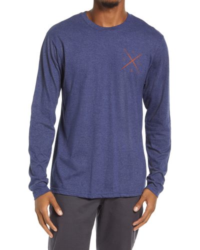 The Normal Brand Mountain Bear Long Sleeve Graphic Tee - Blue