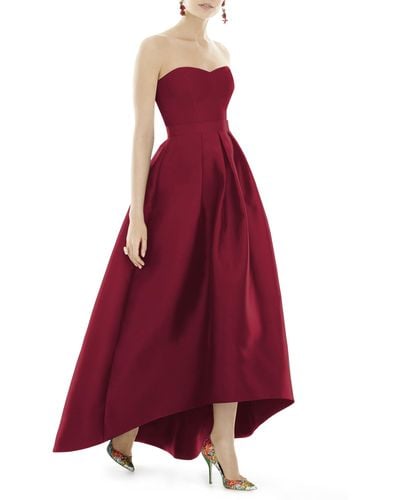 Alfred Sung Strapless High/low Ballgown - Red