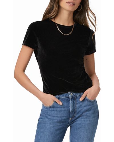 PAIGE Fiora Velvet T-shirt - Black