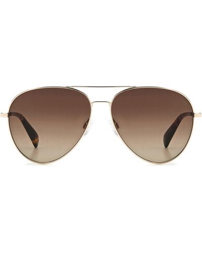 Rag & Bone 59mm Aviator Sunglasses - Brown