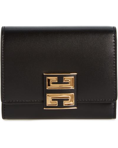 Givenchy 4g Leather Trifold Wallet - Black
