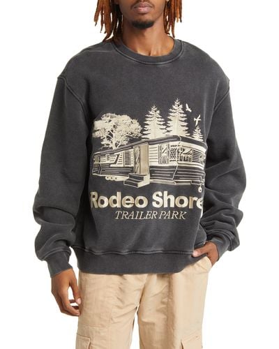 DIET STARTS MONDAY Rodeo Shores Embroidered Sweatshirt - Black