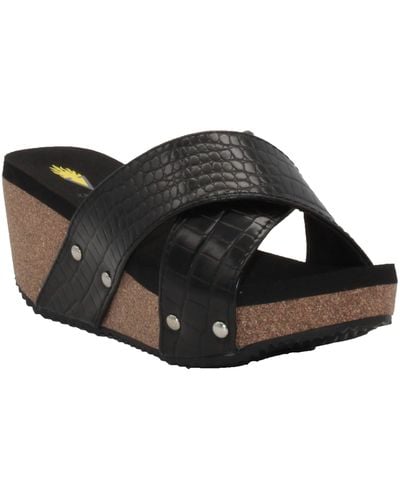 Volatile Riverside Platform Wedge Slide Sandal - Black