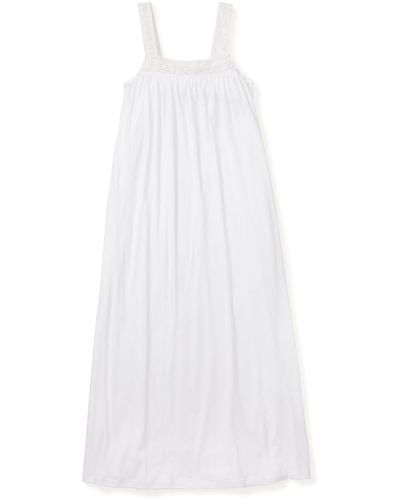Petite Plume Camille Luxe Pima Cotton Nightgown - White