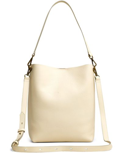 Madewell The Transport Leather Bucket Bag - Natural