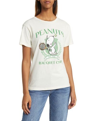 GOLDEN HOUR X Peanuts Tennis Cotton Graphic T-shirt - White