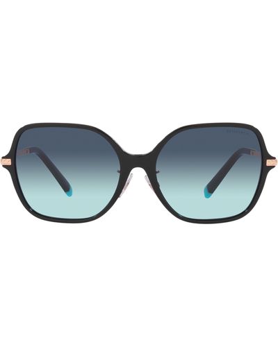 Tiffany & Co. 57mm Gradient Pillow Sunglasses - Blue