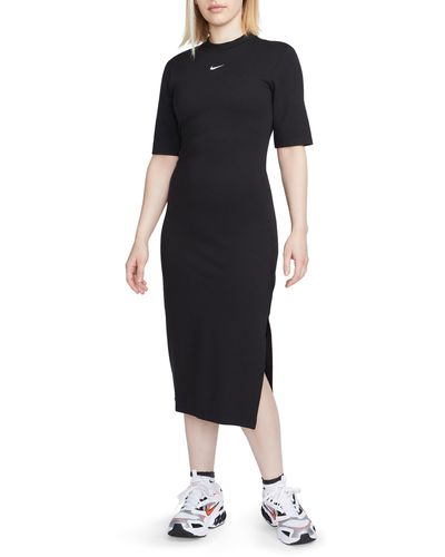 Nike Sportswear Essential Tight Midi Dress - Black