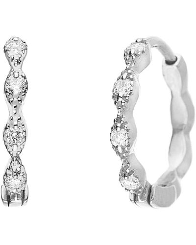 Sethi Couture Eleanor Diamond huggie Hoop Earrings - Metallic
