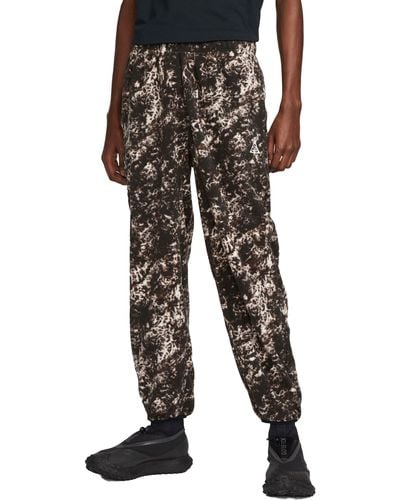 Nike Acg Wolf Tree Camo Print Polartec® Fleece Pants - Black
