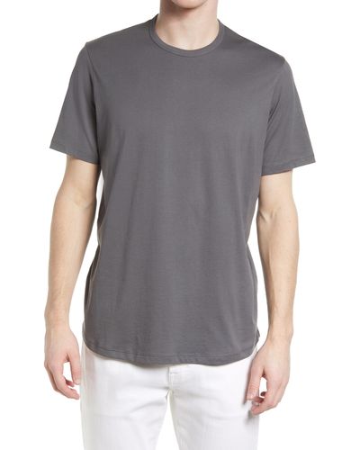 LIVE LIVE Crewneck Pima Cotton T-shirt - Gray