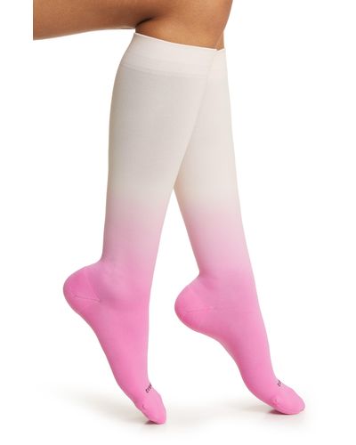 COMRAD Ombré Knee High Compression Socks - Pink