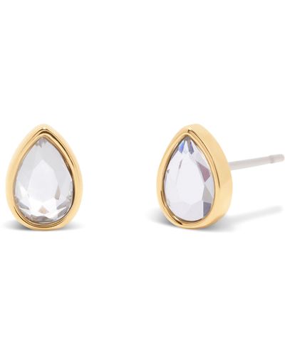 Brook and York Cecilia Crystal Teardrop Stud Earrings - Metallic