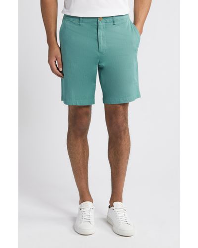 Original Penguin 8-inch Flat Front Stretch Chino Shorts - Green