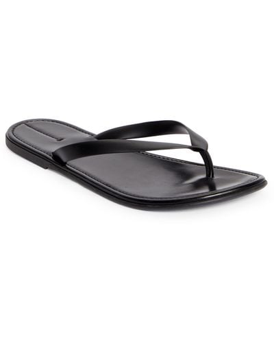 The Row, Beach black flip flop sandals